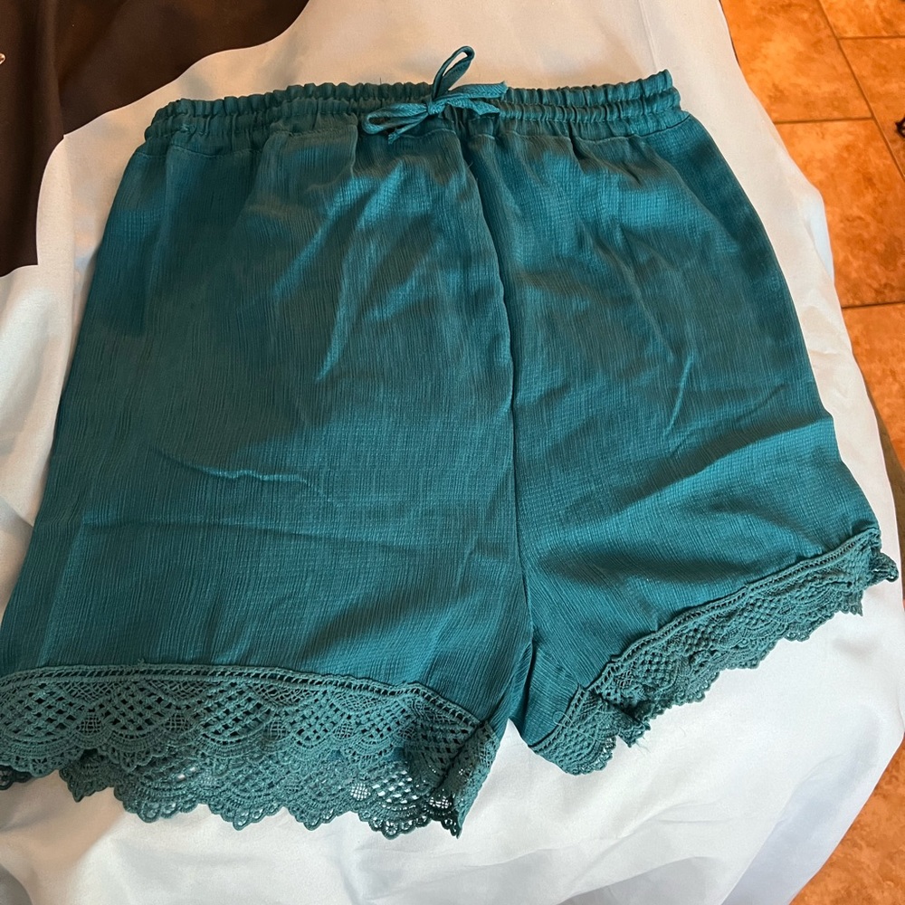Womens Fashion Lace Shorts plus Size